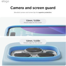 Elago Magnetic Liquid Silicone For iPhone 16 Pro Max Case Cover Compatible With Magsafe Shockproof, Sky Blue