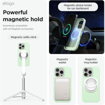 Elago Magnetic Liquid Silicone For iPhone 16 Pro Max Case Cover Compatible With Magsafe Shockproof, Soft Mint
