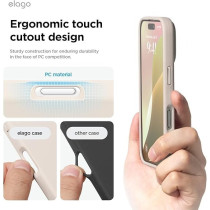 Elago Magnetic Liquid Silicone For iPhone 16 Pro Max Case Cover Compatible With Magsafe Shockproof, Stone