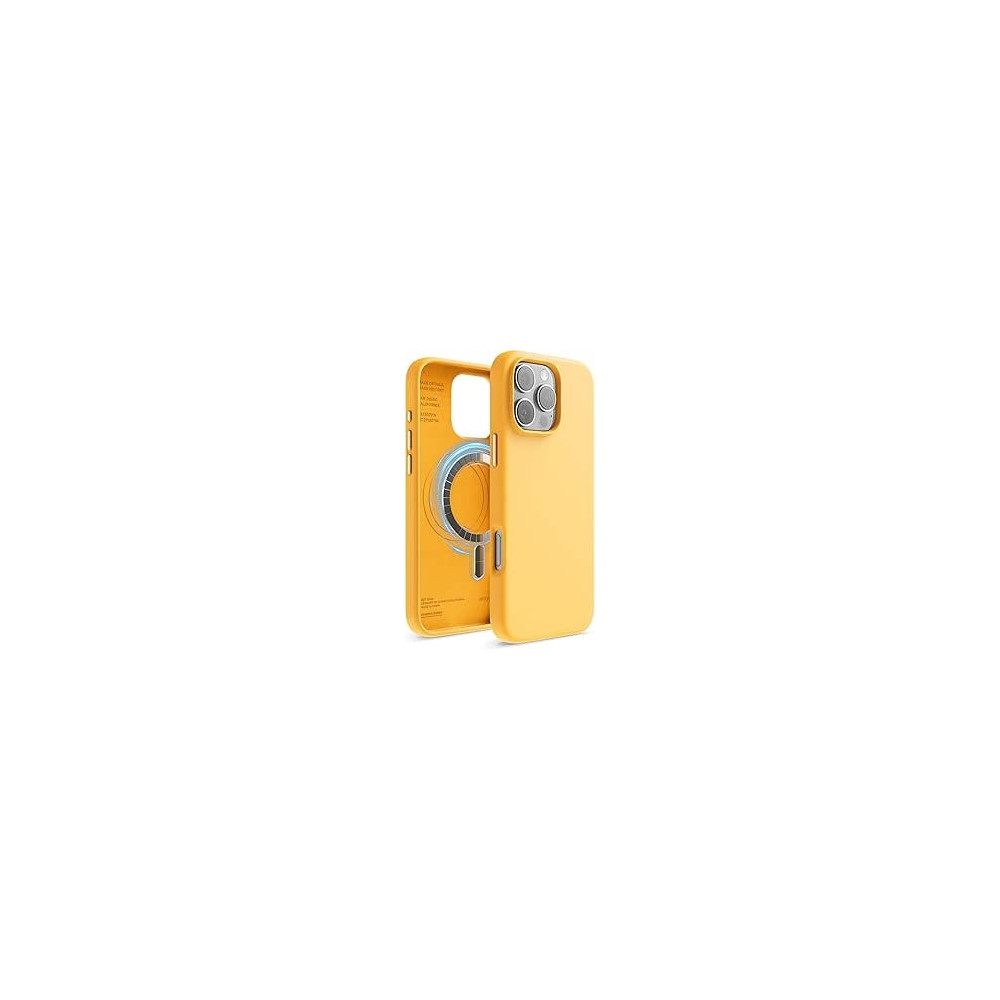 Elago Magnetic Liquid Silicone For iPhone 16 Pro Max Case Cover Compatible With Magsafe Shockproof, Sunshine