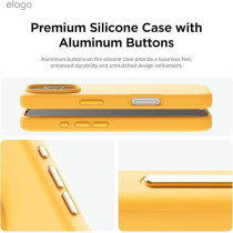 Elago Magnetic Liquid Silicone For iPhone 16 Pro Max Case Cover Compatible With Magsafe Shockproof, Sunshine
