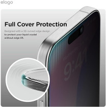 Elago Privacy Tempered Glass Compatible With iPhone 16 Plus, Screen Protector, 1 Pack