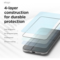 Elago Tempered Glass Designed For iPhone 16 Plus Screen Protector, 1 Pack With Easy Installation Tray