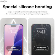 Elago Tempered Glass Designed For iPhone 16 Pro Screen Protector, 1 Pack With Easy Installation Tray