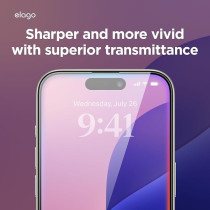 Elago Tempered Glass Designed For iPhone 16 Pro Screen Protector, 1 Pack With Easy Installation Tray