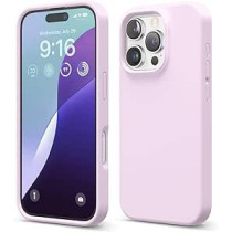 Elago Liquid Silicone For iPhone 16 Pro Case Cover Full Body Protection, Shockproof, Slim, Anti-Scratch Soft Microfiber Lining, Light Lilac
