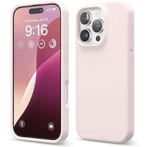 Elago Liquid Silicone For iPhone 16 Pro Case Cover Full Body Protection, Shockproof, Slim, Anti-Scratch Soft Microfiber Lining, Lovely Pink