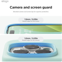 Elago Liquid Silicone For iPhone 16 Pro Case Cover Full Body Protection, Shockproof, Slim, Anti-Scratch Soft Microfiber Lining, Mint