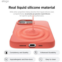 Elago Liquid Silicone For iPhone 16 Pro Case Cover Full Body Protection, Shockproof, Slim, Anti-Scratch Soft Microfiber Lining, Pomelo Pink
