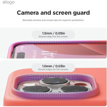 Elago Liquid Silicone For iPhone 16 Pro Case Cover Full Body Protection, Shockproof, Slim, Anti-Scratch Soft Microfiber Lining, Pomelo Pink