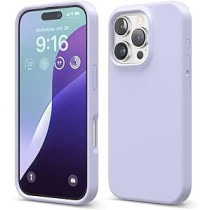 Elago Liquid Silicone For iPhone 16 Pro Case Cover Full Body Protection, Shockproof, Slim, Anti-Scratch Soft Microfiber Lining, Purple
