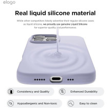 Elago Liquid Silicone For iPhone 16 Pro Case Cover Full Body Protection, Shockproof, Slim, Anti-Scratch Soft Microfiber Lining, Purple