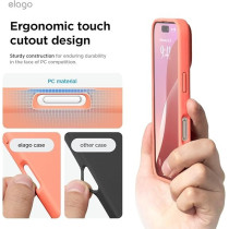 Elago Liquid Silicone For iPhone 16 Pro Case Cover Full Body Protection, Shockproof, Slim, Anti-Scratch Soft Microfiber Lining, Salmon