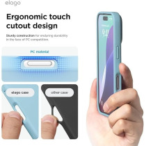 Elago Liquid Silicone For iPhone 16 Pro Case Cover Full Body Protection, Shockproof, Slim, Anti-Scratch Soft Microfiber Lining, Sky Blue