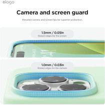 Elago Liquid Silicone For iPhone 16 Pro Case Cover Full Body Protection, Shockproof, Slim, Anti-Scratch Soft Microfiber Lining, Soft Mint