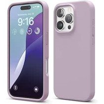 Elago Liquid Silicone For iPhone 16 Pro Case Cover Full Body Protection, Shockproof, Slim, Anti-Scratch Soft Microfiber Lining, Soft Purple
