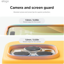 Elago Liquid Silicone For iPhone 16 Pro Case Cover Full Body Protection, Shockproof, Slim, Anti-Scratch Soft Microfiber Lining, Sunshine