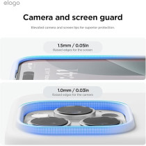 Elago Liquid Silicone For iPhone 16 Pro Case Cover Full Body Protection, Shockproof, Slim, Anti-Scratch Soft Microfiber Lining, White