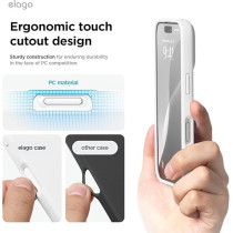 Elago Liquid Silicone For iPhone 16 Pro Case Cover Full Body Protection, Shockproof, Slim, Anti-Scratch Soft Microfiber Lining, White