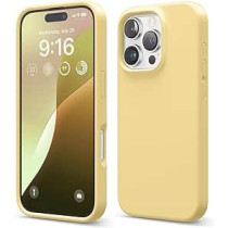 Elago Liquid Silicone For iPhone 16 Pro Case Cover Full Body Protection, Shockproof, Slim, Anti-Scratch Soft Microfiber Lining, Yellow