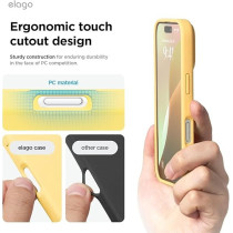 Elago Liquid Silicone For iPhone 16 Pro Case Cover Full Body Protection, Shockproof, Slim, Anti-Scratch Soft Microfiber Lining, Yellow