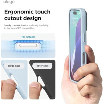 Elago Liquid Silicone For iPhone 16 Plus Case Cover Full Body Protection, Shockproof, Slim, Anti-Scratch Soft Microfiber Lining, Light Blue