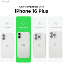 Elago Liquid Silicone For iPhone 16 Plus Case Cover Full Body Protection, Shockproof, Slim, Anti-Scratch Soft Microfiber Lining, Medium Gray