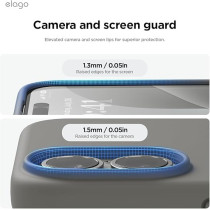 Elago Liquid Silicone For iPhone 16 Plus Case Cover Full Body Protection, Shockproof, Slim, Anti-Scratch Soft Microfiber Lining, Medium Gray
