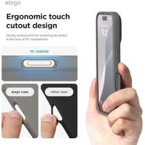 Elago Liquid Silicone For iPhone 16 Plus Case Cover Full Body Protection, Shockproof, Slim, Anti-Scratch Soft Microfiber Lining, Medium Gray