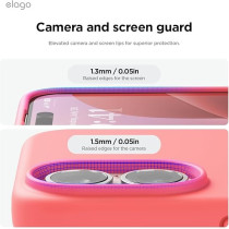 Elago Liquid Silicone For iPhone 16 Plus Case Cover Full Body Protection, Shockproof, Slim, Anti-Scratch Soft Microfiber Lining, Pink