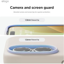 Elago Liquid Silicone For iPhone 16 Plus Case Cover Full Body Protection, Shockproof, Slim, Anti-Scratch Soft Microfiber Lining, Stone