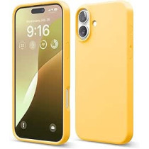 Elago Liquid Silicone For iPhone 16 Plus Case Cover Full Body Protection, Shockproof, Slim, Anti-Scratch Soft Microfiber Lining, Sunshine