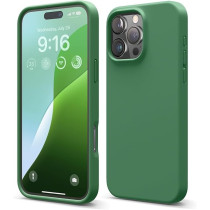 Elago Liquid Silicone For iPhone 16 Pro Max Case Cover Full Body Protection, Shockproof, Slim, Anti-Scratch Soft Microfiber Lining, Alpine Green