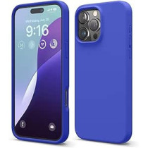 Elago Liquid Silicone For iPhone 16 Pro Max Case Cover Full Body Protection, Shockproof, Slim, Anti-Scratch Soft Microfiber Lining, Cobalt Blue