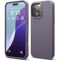 Elago Liquid Silicone For iPhone 16 Pro Max Case Cover Full Body Protection, Shockproof, Slim, Anti-Scratch Soft Microfiber Lining, Deep Lavender