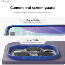 Elago Liquid Silicone For iPhone 16 Pro Max Case Cover Full Body Protection, Shockproof, Slim, Anti-Scratch Soft Microfiber Lining, Deep Lavender