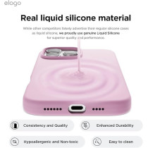 Elago Liquid Silicone For iPhone 16 Pro Max Case Cover Full Body Protection, Shockproof, Slim, Anti-Scratch Soft Microfiber Lining, Hot Pink