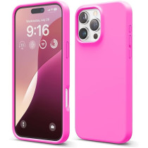 Elago Liquid Silicone For iPhone 16 Pro Max Case Cover Full Body Protection, Shockproof, Slim, Anti-Scratch Soft Microfiber Lining, Ice Red