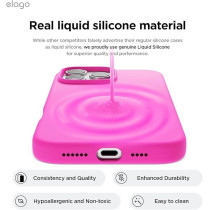 Elago Liquid Silicone For iPhone 16 Pro Max Case Cover Full Body Protection, Shockproof, Slim, Anti-Scratch Soft Microfiber Lining, Ice Red