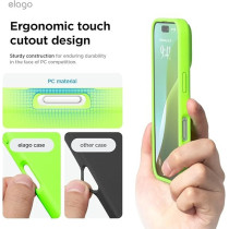 Elago Liquid Silicone For iPhone 16 Pro Max Case Cover Full Body Protection, Shockproof, Slim, Anti-Scratch Soft Microfiber Lining, Lime Green