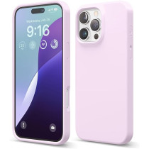 Elago Liquid Silicone For iPhone 16 Pro Max Case Cover Full Body Protection, Shockproof, Slim, Anti-Scratch Soft Microfiber Lining, Light Lilac