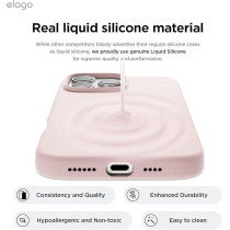 Elago Liquid Silicone For iPhone 16 Pro Max Case Cover Full Body Protection, Shockproof, Slim, Anti-Scratch Soft Microfiber Lining, Lovely Pink