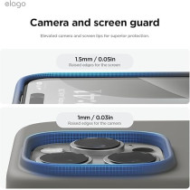Elago Liquid Silicone For iPhone 16 Pro Max Case Cover Full Body Protection, Shockproof, Slim, Anti-Scratch Soft Microfiber Lining, Medium Gray