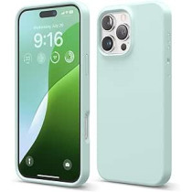 Elago Liquid Silicone For iPhone 16 Pro Max Case Cover Full Body Protection, Shockproof, Slim, Anti-Scratch Soft Microfiber Lining, Mint