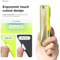 Elago Liquid Silicone For iPhone 16 Pro Max Case Cover Full Body Protection, Shockproof, Slim, Anti-Scratch Soft Microfiber Lining, Neon Yellow