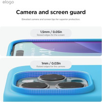 Elago Liquid Silicone For iPhone 16 Pro Max Case Cover Full Body Protection, Shockproof, Slim, Anti-Scratch Soft Microfiber Lining, Ocean Blue