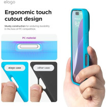 Elago Liquid Silicone For iPhone 16 Pro Max Case Cover Full Body Protection, Shockproof, Slim, Anti-Scratch Soft Microfiber Lining, Ocean Blue