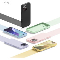 Elago Liquid Silicone For iPhone 16 Pro Max Case Cover Full Body Protection, Shockproof, Slim, Anti-Scratch Soft Microfiber Lining, Orange