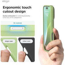 Elago Liquid Silicone For iPhone 16 Pro Max Case Cover Full Body Protection, Shockproof, Slim, Anti-Scratch Soft Microfiber Lining, Pastel Green