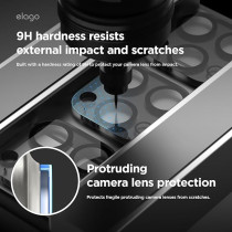 Elago Iphone 16 Pro And Iphone 16 Pro Max Camera Lens Protector Supreme Tempered Glass, Clear